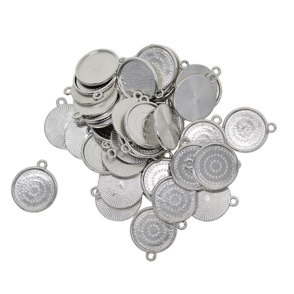 50x18 мм круглый кулон пустой кабошон основа для установки лотков DIY изготовление ювелирных изделий