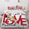 French Bulldog Duvet Cover Set Cute Animal Pattern Bed Set 3D Print Pet Dog Bedding Set for Children Boys Girls Adults 3-Piece