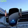 UYUXIO Ручной зажим Беспроводное автомобильное зарядное устройство 15 Вт Быстрая зарядка Крепление в воздуховод Автомобильный держатель для телефона для iPhone Samsung Android-телефона