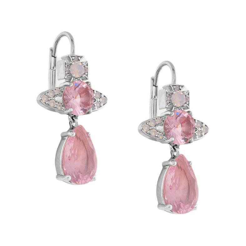 VIVIENNE WESTWOOD Серьги Женские Молочный Алмаз Серебро 6202015N-02P652