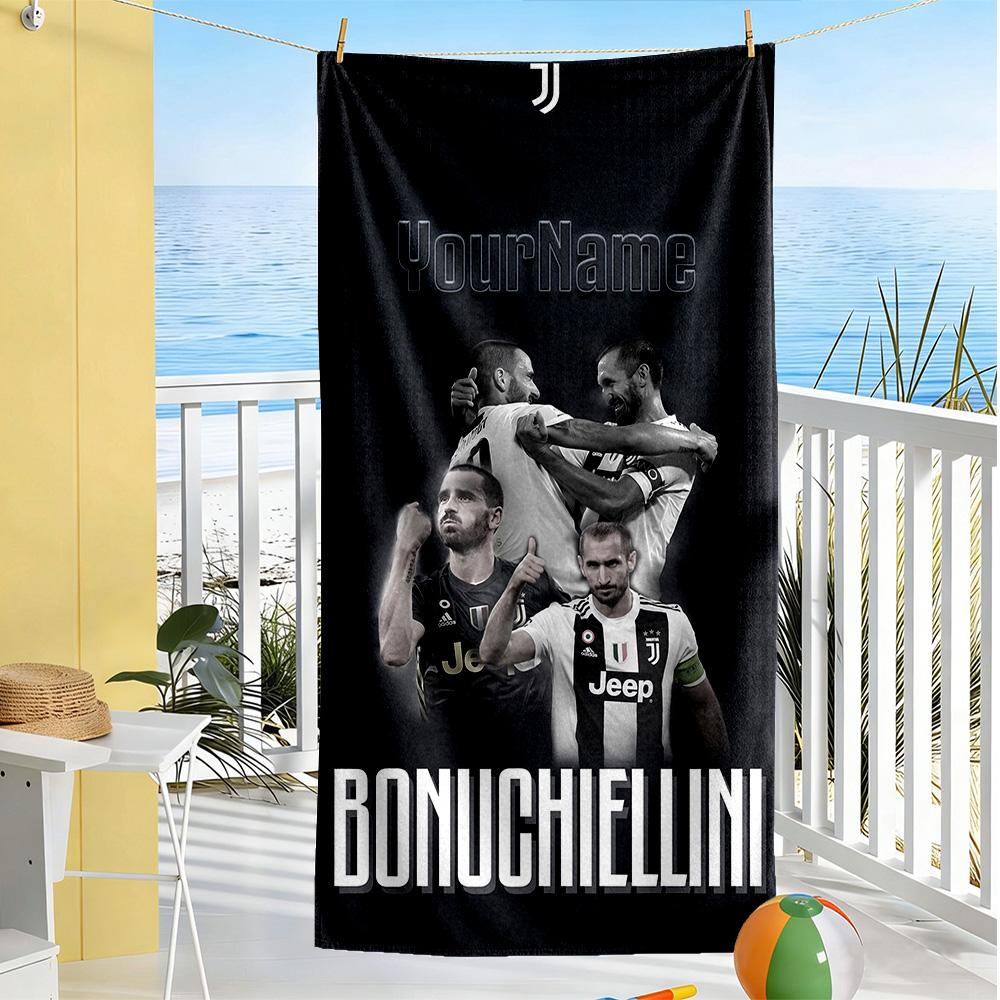 Juventus Personalized Name Beach Towel Soft Durable Quick-Dry Ideal for Travel Outdoor Swim Pool Yoga Surf Camping Hiking Gym Gift Holiday