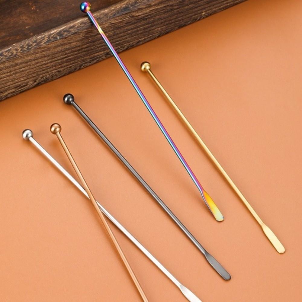 Professional Stainless Steel Mixing Stick Long Handle Ball Peen Stirring Rod Reusable Decoration Bar Stir Sticks Bartender Tools