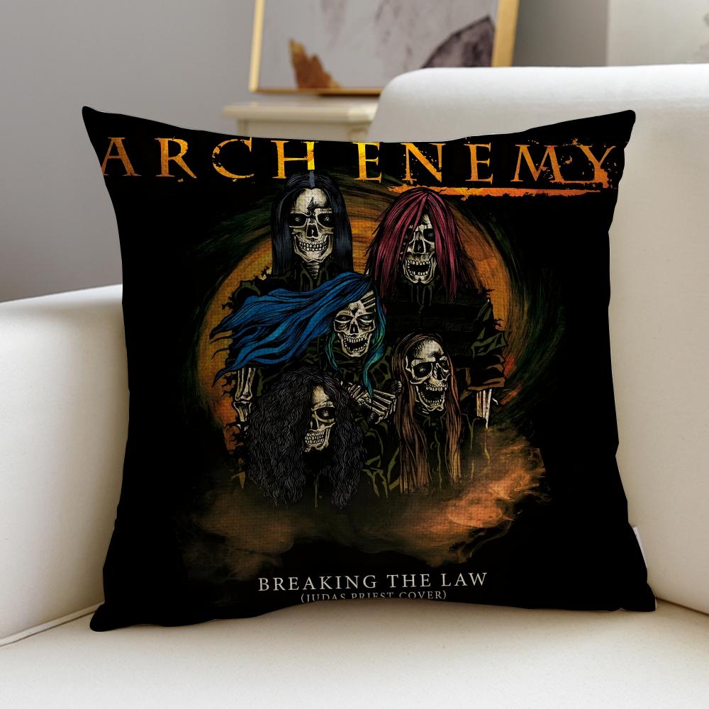 Metal AArch EnemyS Cushion Cover Breathable and skinfriendly linen pillowcase square removable and washable cushion