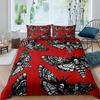 Death Moth Duvet Cover Set King Queen Full Twin Size Galaxy Sun and Moon Polyester Comforter Cover Boho Gothic Skull Bedding Set