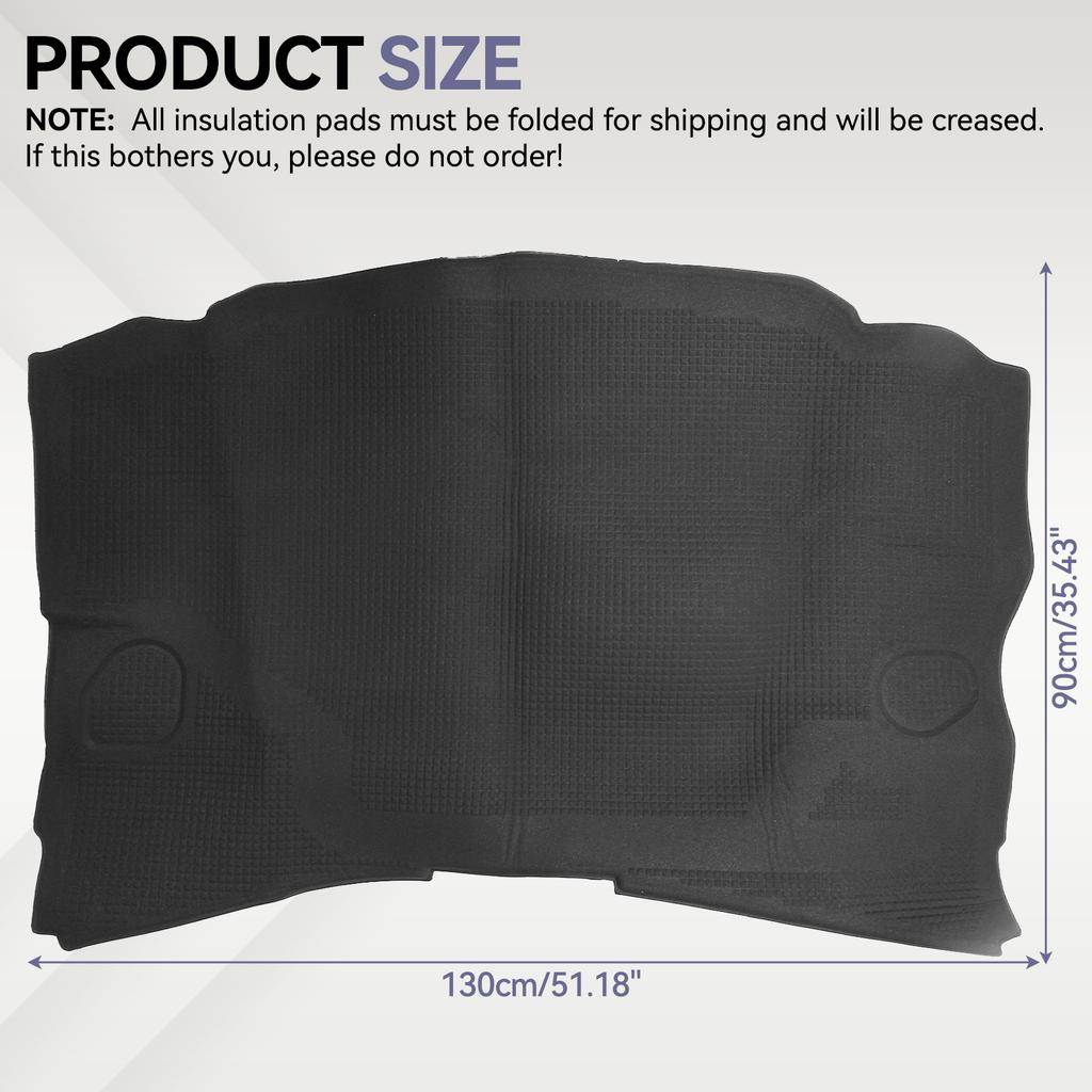 Front Hood Sound Insulation Pad Thermal Heat Black Mat Anti-noise Pad Soundproof Accessories For Mercedes Benz W201 Heat Shields 2