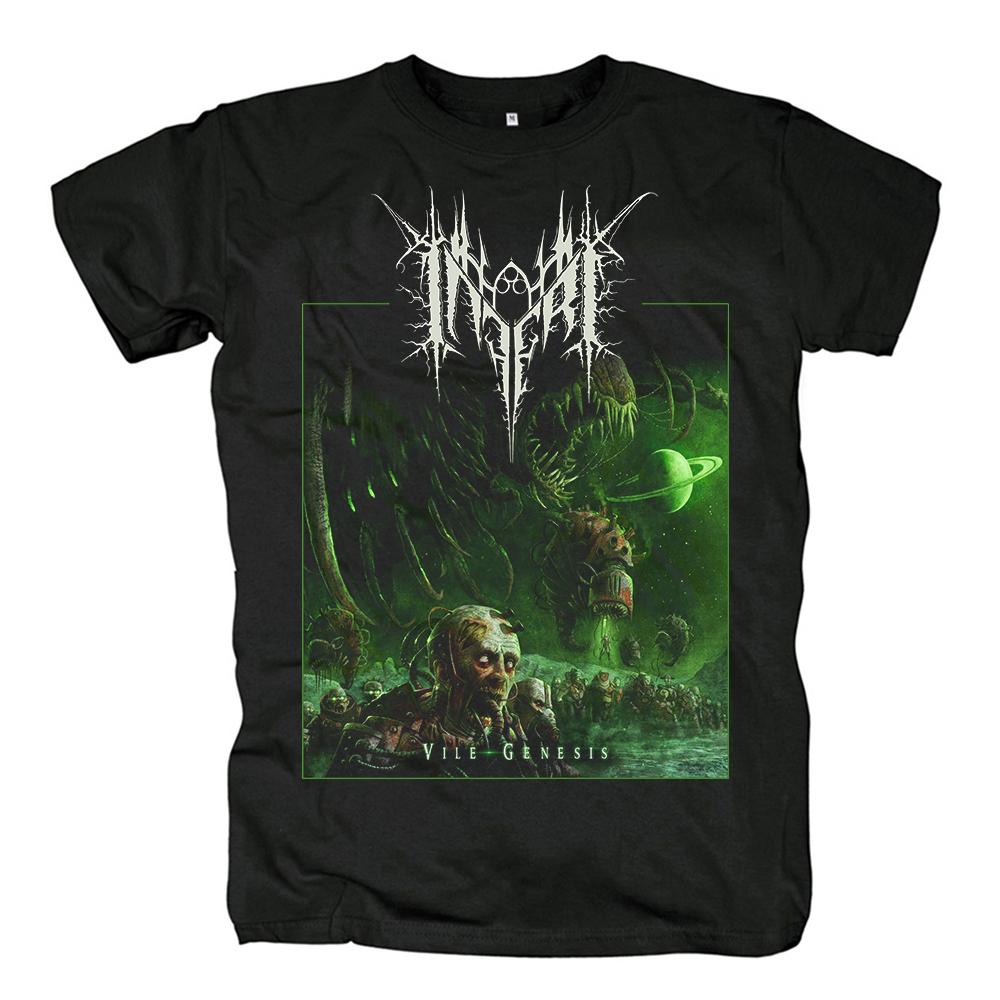 Harajuku Fashion Inferi American Melodic Death Metal Band Crewneck Cotton T Shirt Unisex Summer Short Sleeve Streetwear Tee Tops Unisex T-shirt