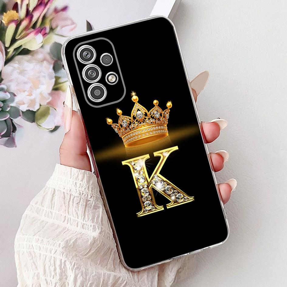 Милый Чехол с Буквами для Samsung Galaxy A13 A23 A33 A53 5G Прозрачный Силиконовый Мягкий TPU Парные Чехлы для Samsung A13 4G Capa