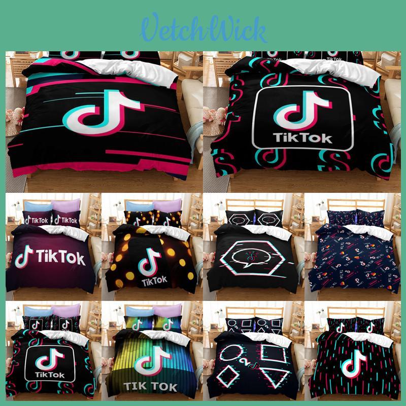 Постельный комплект с 3D-принтом в стиле TikTok для роскошного стиля и комфорта в европейских размерах