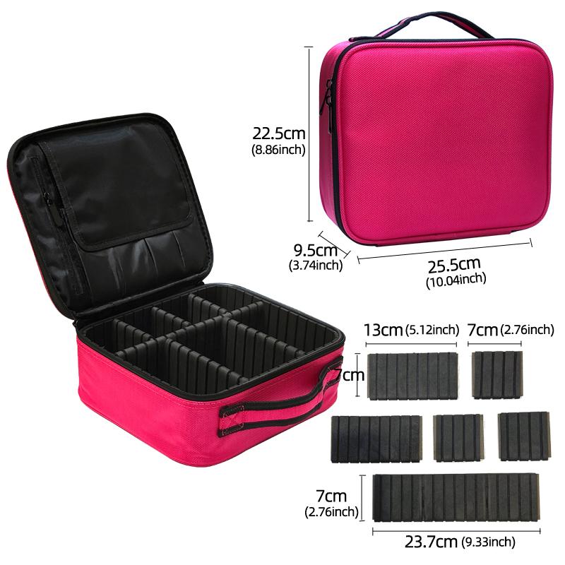 New Cosmetic Bag With Mirror Beauty Brush Makeup Bag Travel Necessary Waterproof Large Capacity Travel Tattoo Makeup Case