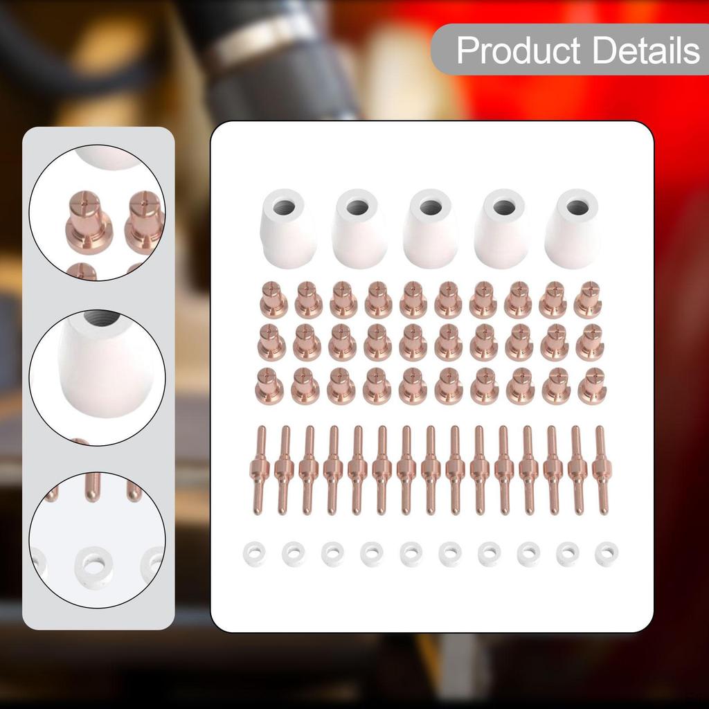 60 Pieces Cutting Nozzle Consumables Parts Professional Air -45 Ct518 -40