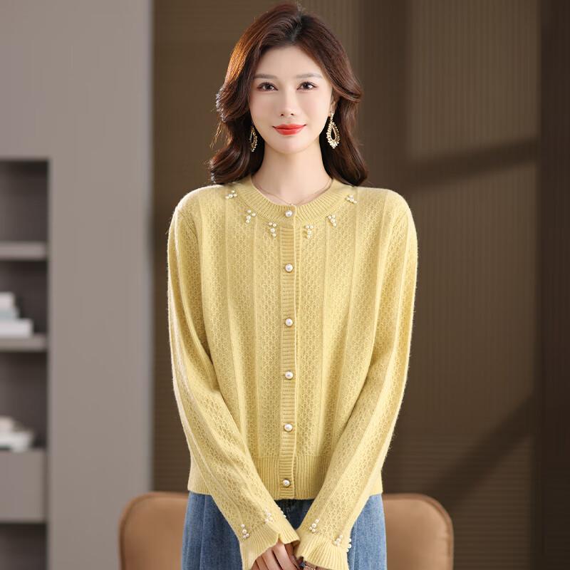 Women's Pure Wool Knit Cardigan Sweater