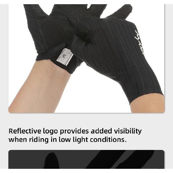 YKYWBIKE Cycling Gloves Full Finger Aerodynamic Road Bike Gloves Shock Absorbing Touch Screen Reflective Bicycle Gloves