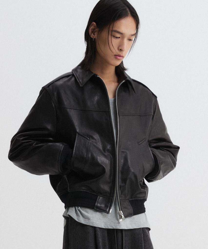 Dnsr [Premium] Lampo Vegetable Lambskin Blouson Black