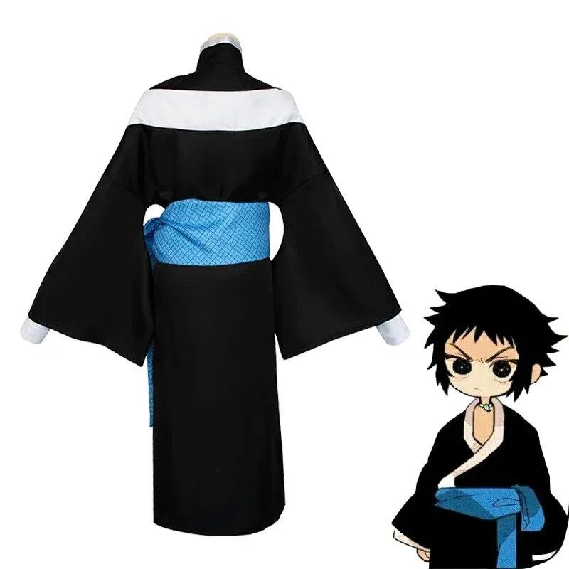 Demon Slayer Kaigaku костюмы для косплея пальто брюки полный комплект кимоно термостойкий синтетический парик аниме одежда косплей костюм парики