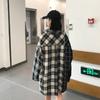 Кардиган, клетчатая рубашка, женская, с длинными рукавами, свободная куртка, рубашка
