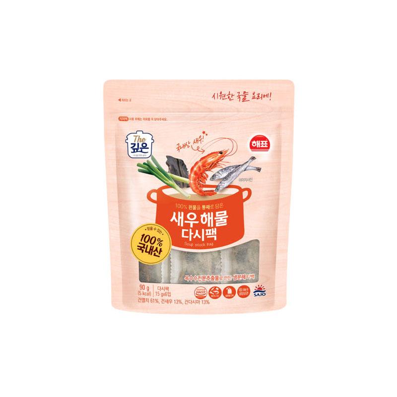 [SAJO] HAEPYO Dashi Pack 150g – Anchovy, Vegetable, Shrimp | All-Natural Korean Broth Pack | No Additives | Soup Bag | Korean Soup Base