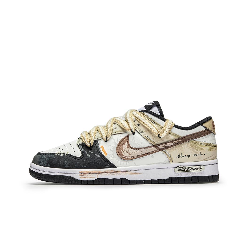 Nike Dunk Mocha Journal Leather Abrasion Resistant Low top Skateboard Shoes Men's Brown HF5441-100(Team202-)