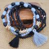 Bohemian Multilayer Turquoise Beaded Bracelet - European & American Travel Jewelry