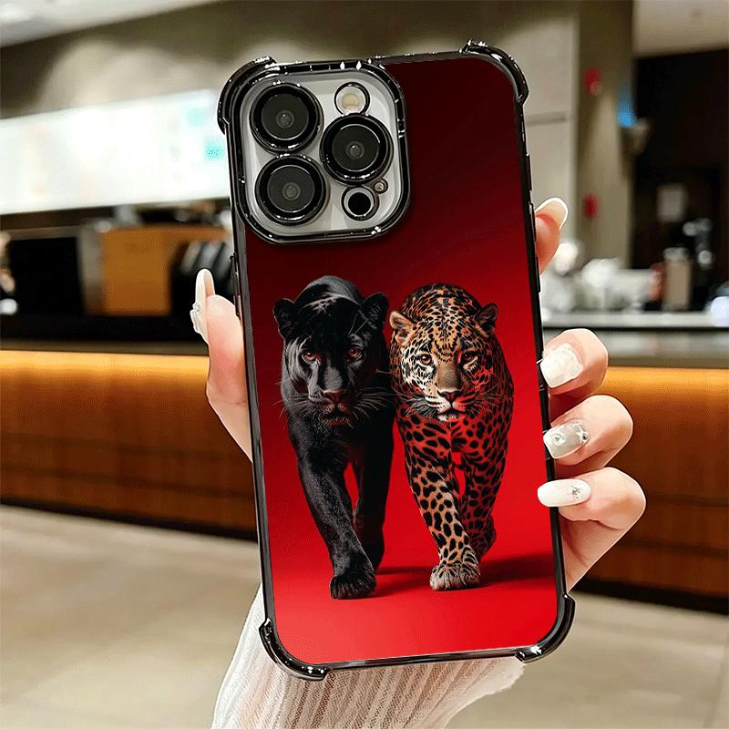 Черная Пантера Крутое Животное Покрытие Чехол Для Телефона Для Iphone 16 17 Pro Max Air 16E 14 15 Plus 12 13 Mini Противоударный Подушка Безопасности Чехол