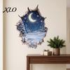 3D Holiday Wall Art Christmas Stickers, Decals for Living Room Bedroom And Party Creative Seasonal Gift Decor, Removable PVC Festive Home Entrance