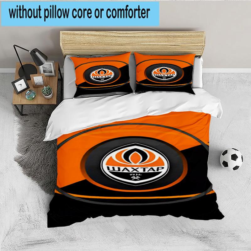 Shakhtar Donetsk Crest Design 3PCS Bedding set,Ideal for 1pc Duvet Cover And 2pcs Pillowcases Perfect for Fan gift,Ideal for Bedroom, Dormitory