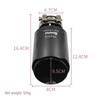 Black Carbon Fiber Stainless Steel Muffler Tailpipe, 6.7cm Diameter