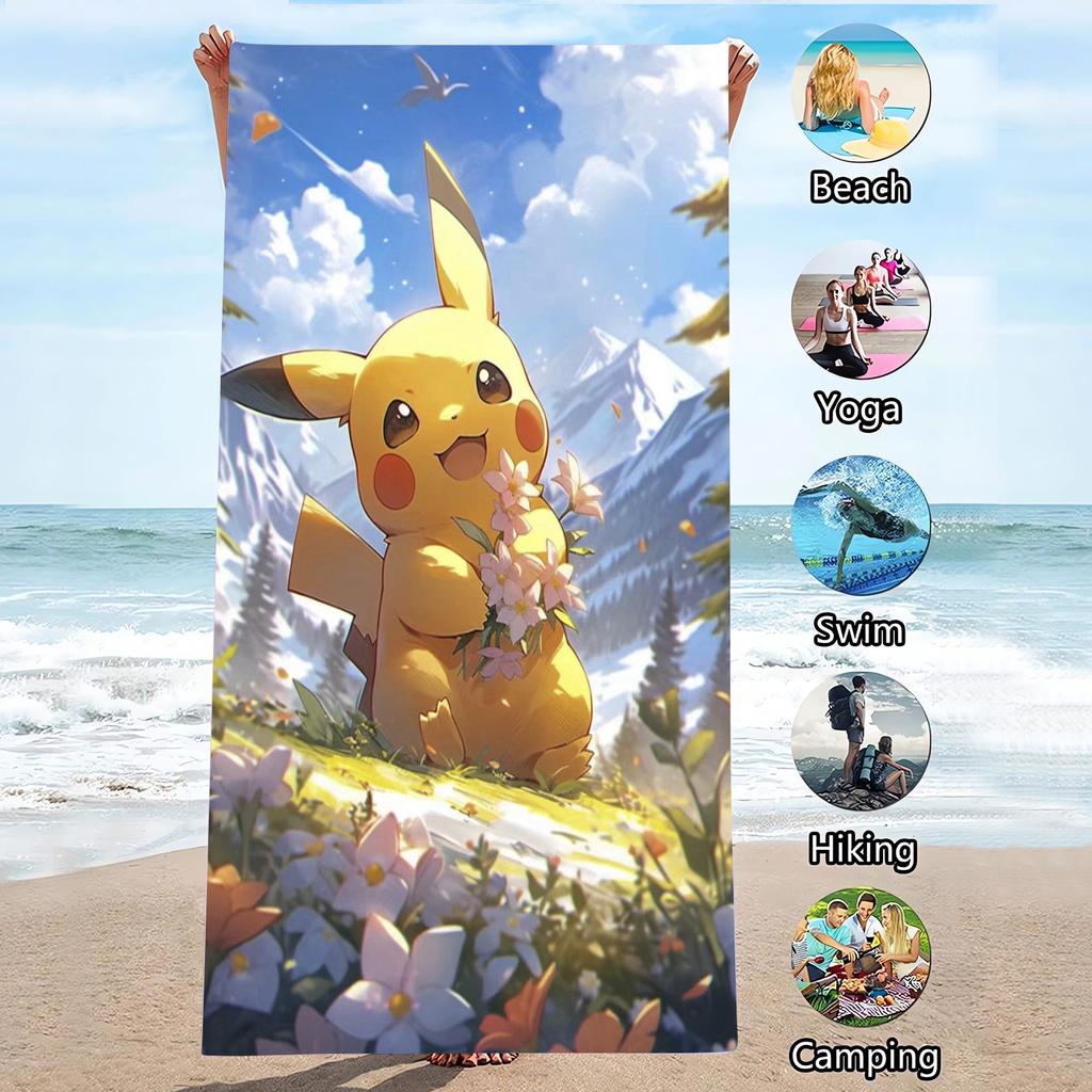 Electric Mouse Shower Cartoon Large Microfiber Travel Picnic Pool Cute Towel for Kid Bathroom Women Bathroom