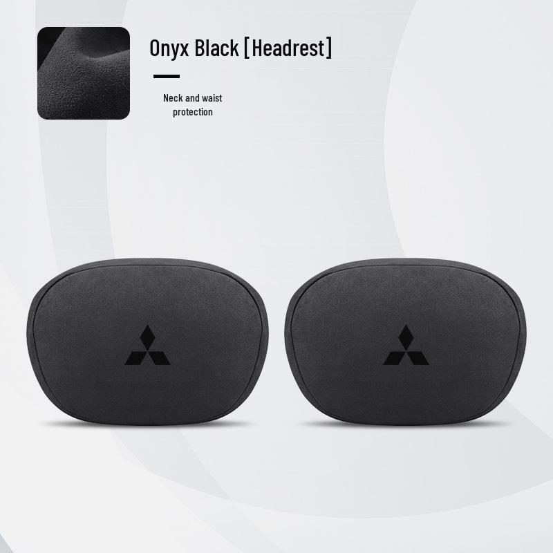 Mitsubishi Car Backrest & Neck Pillow: Compatible with Outlander, Pajero, ASX, Eclipse Cross.