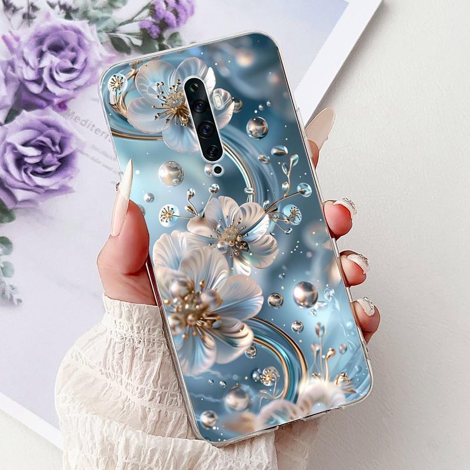 Чехол для Oppo Reno 2 Reno 2F 2Z Стильный Чехол с Рисунком Цветов Мягкий Тонкий Чехол для Телефона Для Oppo Reno2 F Z Reno2F Reno2Z Fundas Coque
