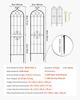 Garden Trellis, 152 x 40.5 cm Rose Trellis, 4 Packs Garden Flower Rose Trellises with Powder-Coated Finish & Convenient Locking Design, Plant Support