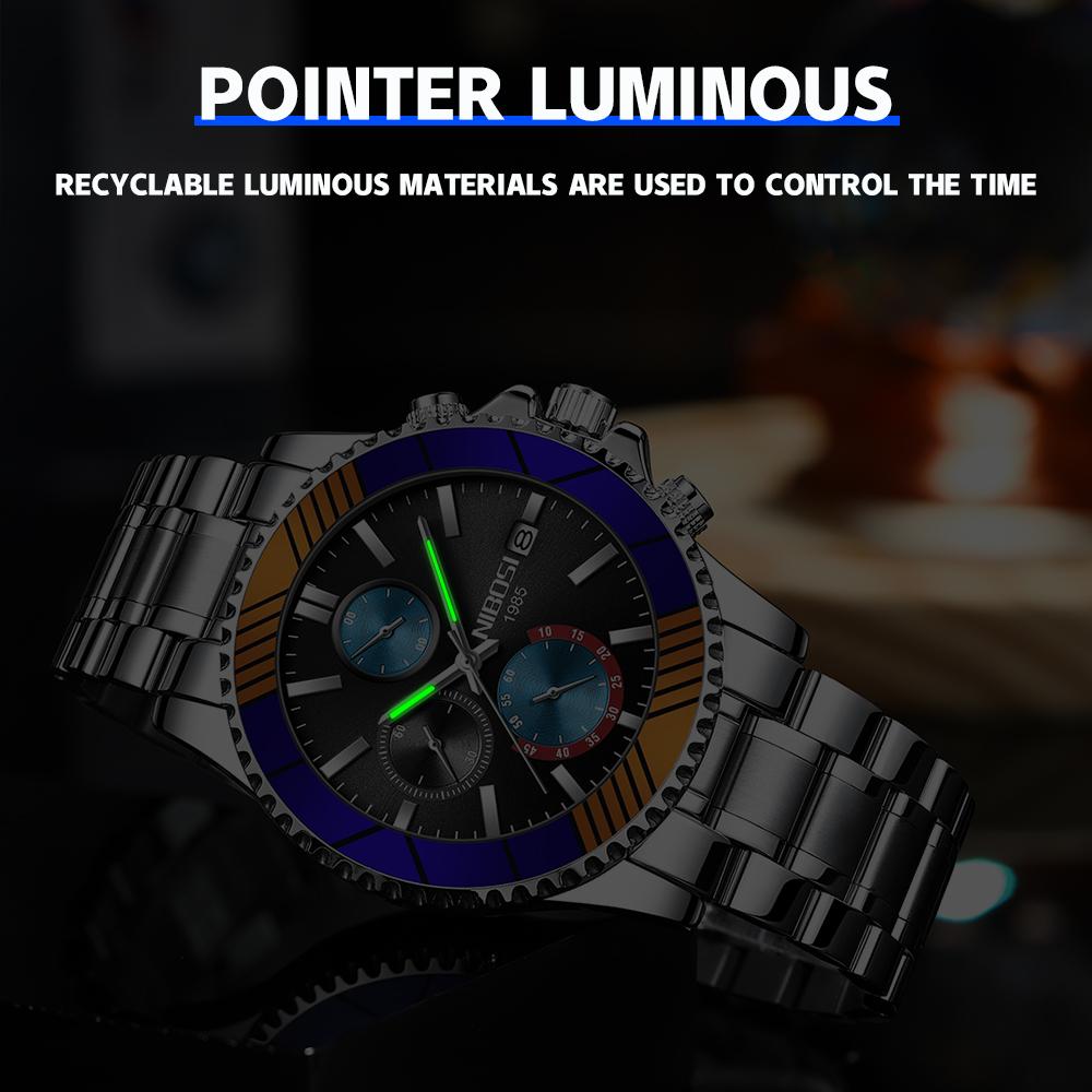 Новые роскошные кварцевые часы с хронографом для мужчин с золотым ремешком из нержавеющей стали, водонепроницаемые мужские часы, роскошные наручные часы