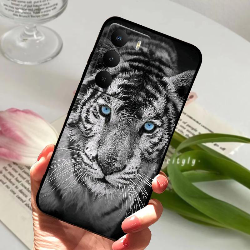 Для Realme 14x 5G Чехол RMX5020 Мягкий Силикон ТПУ Чехол для Телефона Для Oppo Realme V60 Pro Модный Ударопрочный Бампер Чехлы