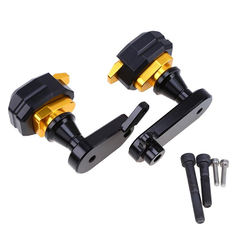 Black/Gold Motorcycle Frame Sliders Anti Crash Protect Pads Fit For Kawasaki ZX6R 2009 2010 2011 2012
