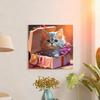 Цифровая картина маслом с кошкой DIY Милый кот Собака Арт-работа Раскраска для взрослых Художественные принадлежности Персонализированный подарок Ручной работы Цифровой декор