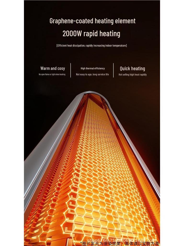 Точечный графеновый энергоэффективный обогреватель двойного назначения: Компактный вентилятор с холодным и теплым воздухом