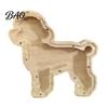 Safe Wooden Money Box Dog Piggy Bank with Clear Front, Unbreakable Puppy Coin Cash Visible Saver Container, Decorative Animal Saving for Boys