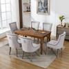 Luxurious Dining Chair (Kitchen Chair Living Room Chair, 6 pcs), Upholstered Chair with Nailhead Trim, Solid Wood Legs, Velvet Cover, Grey
