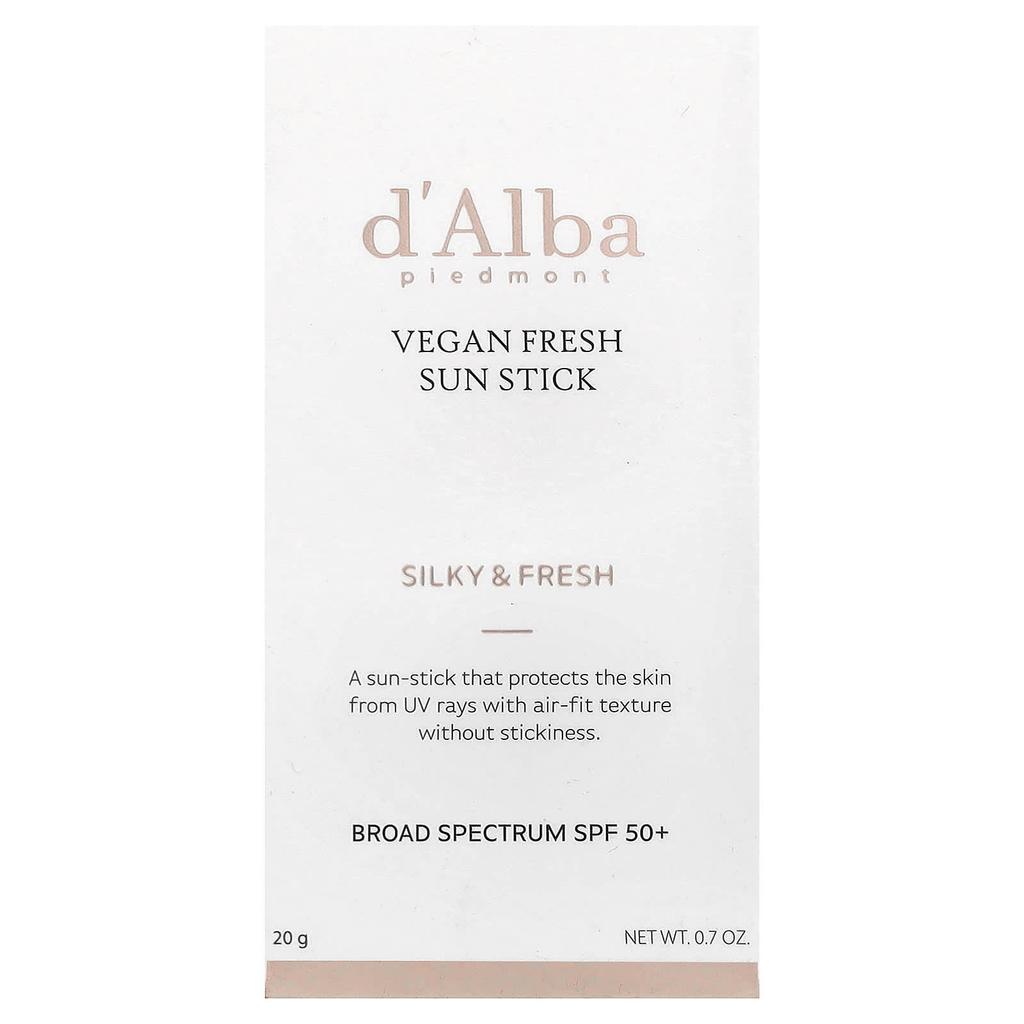 d'Alba Веганский освежающий солнцезащитный стик, SPF 50+, 20 г(0,7 унции)