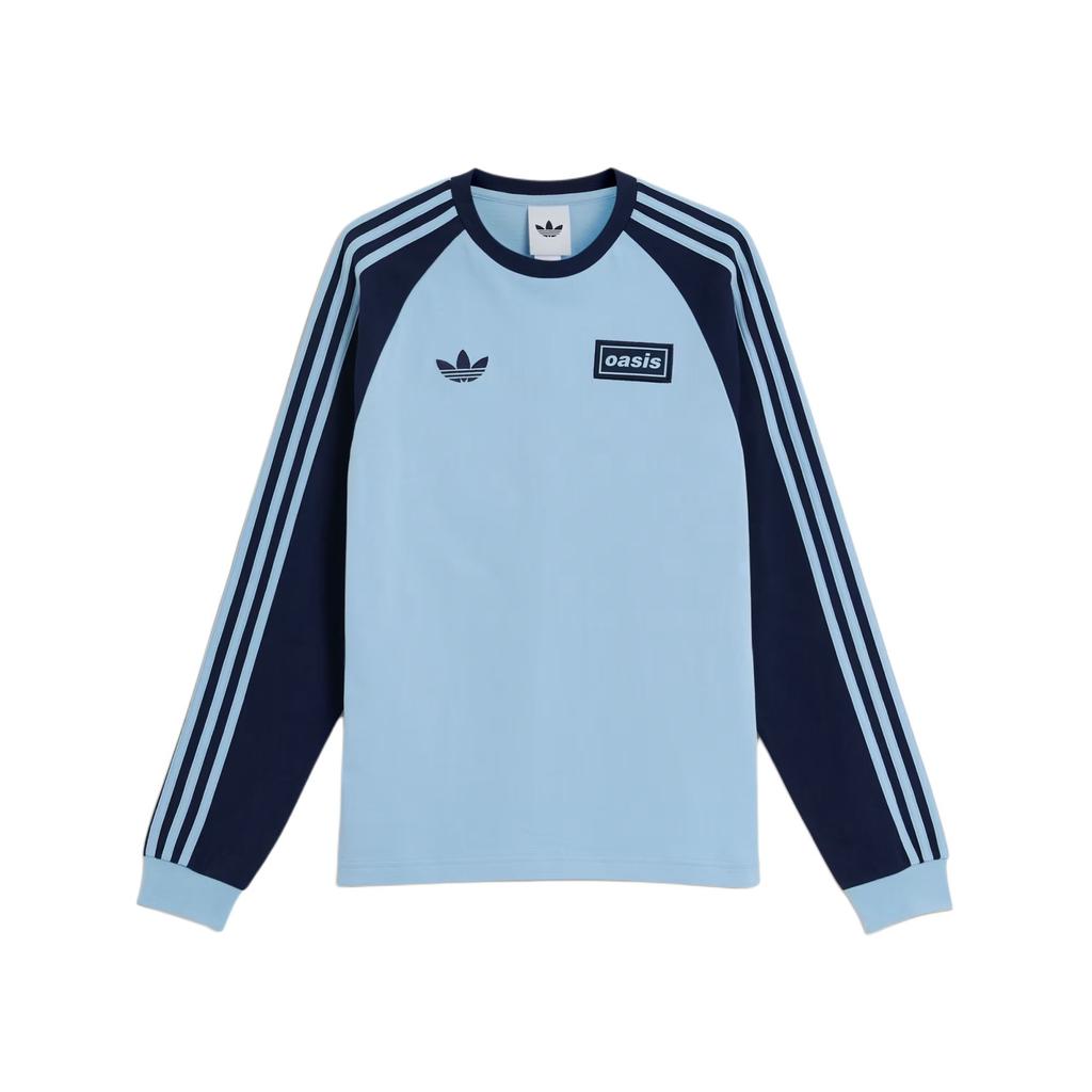 adidas Оригиналы X Oasis Коллаборация 3 полоски Тур Удобная облегающая футболка с длинным рукавом Унисекс Топы KT-3427