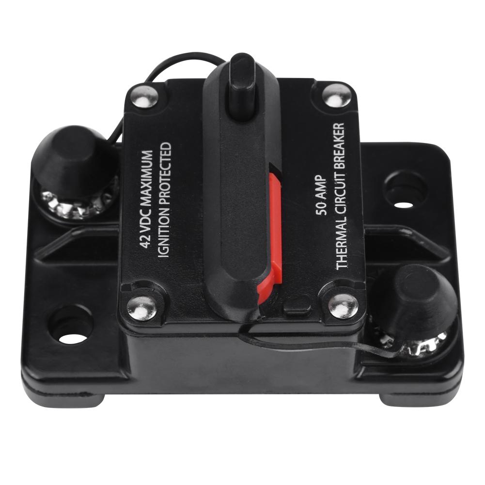 DC12V42V Автомобильный стерео аудиовход Встроенный автоматический выключатель Ручной сброс(50А)