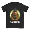 Matteo Mateo Matteooo Italian Brainrot T Shirts for Men Pure Cotton Vintage TShirts Round Neck Tees Short Sleeve Tops Graphic