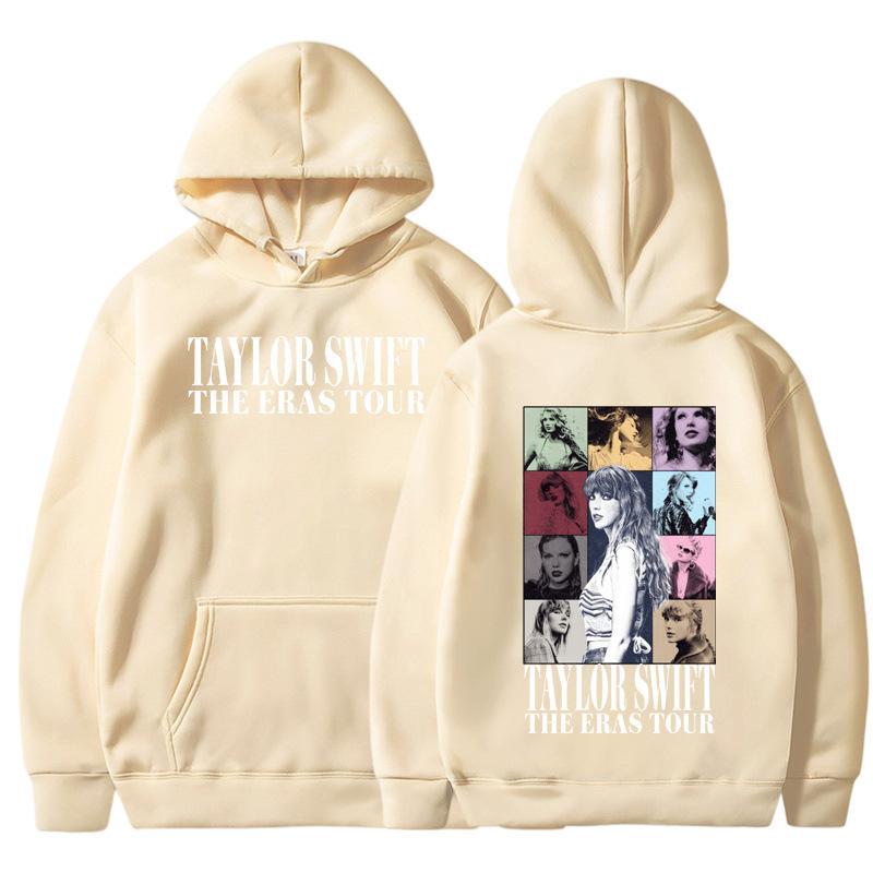 Autumn and winter new American high street Taylor couple with the same spoof character letter graffiti hooded sweater