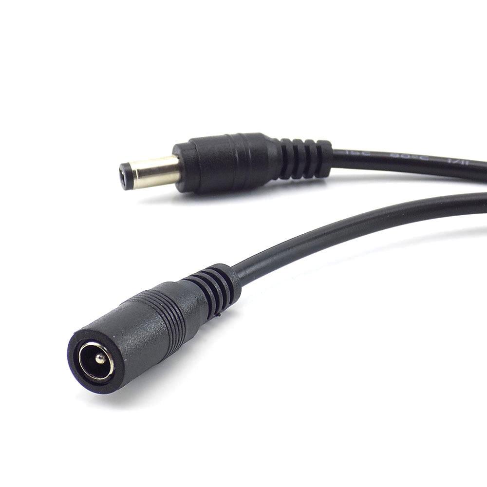 Female To Male Plug CCTV DC Power Cable Extension Cord Adapter 12V Power Cords 5.5x2.1mm Camera Power Extension Cord