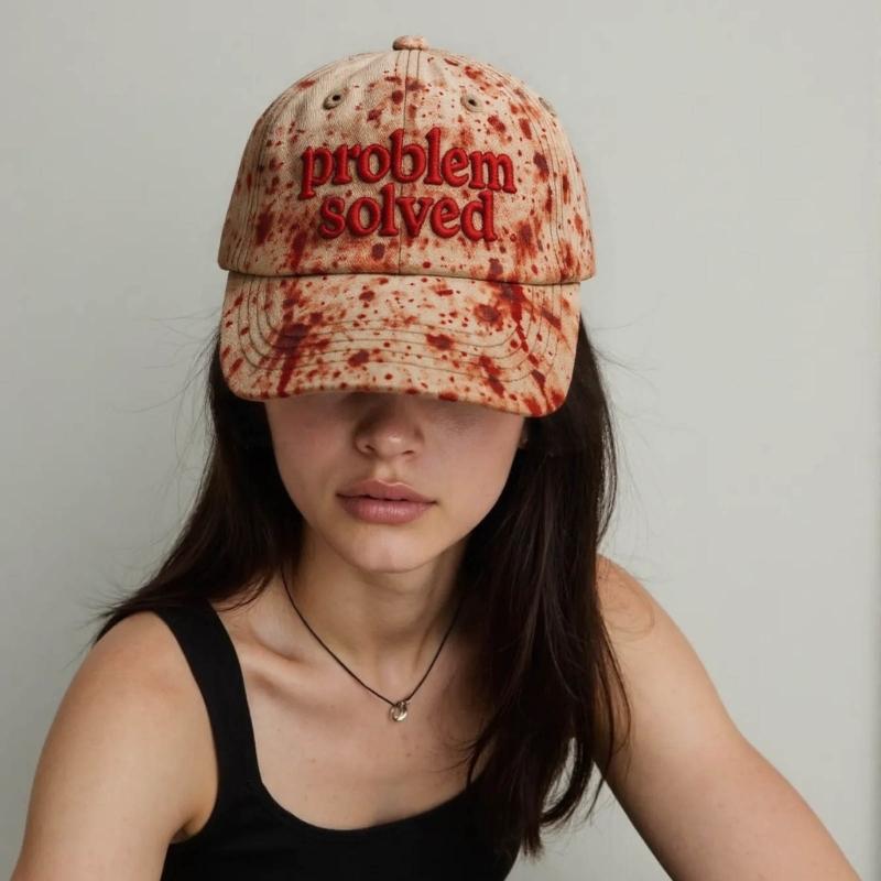 Стильная бейсболка с принтом крови для мужчин и женщин, для вечеринки на Хэллоуин, для активного отдыха, удобная регулируемая посадка, защита от солнца, повседневная одежда