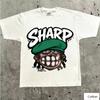 Унисекс Хлопковая Футболка Streetwear с Дерзким Мультяшным Хип-Хоп Дизайном и ЧЕТКИМ Граффити Текстом Топ в Хип-Хоп Стиле