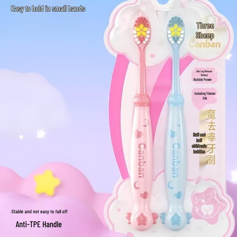 Мягкая зубная щетка Canban Kids Bubble Magic - для детей от 5 до 12 лет (6 штук)