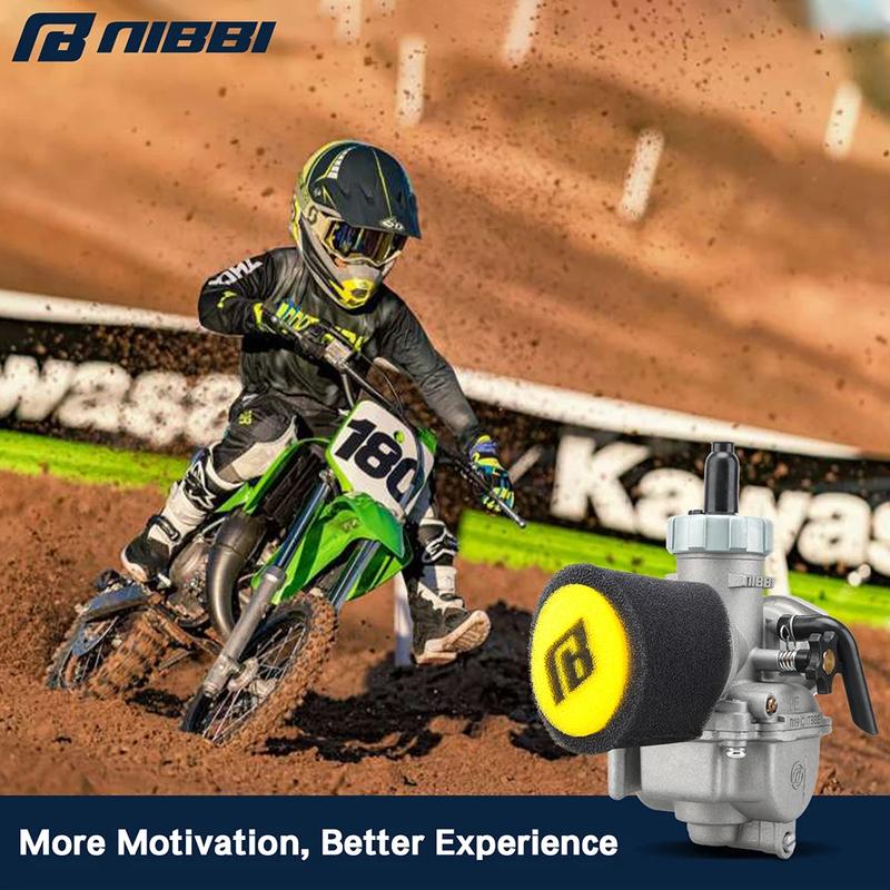 NIBBI PE17mm/19mm/22mm/24mm/26mm/28mm Flange Carburetor With Carb Jets Foam Air Filter Cleaner for Honda Yamaha Scooter Motor