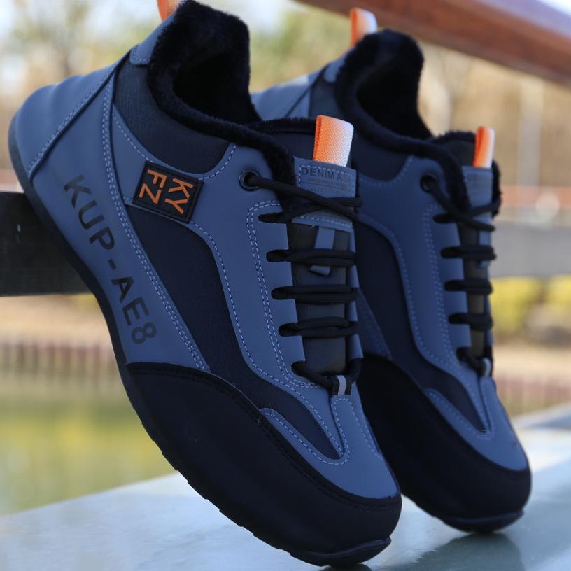 Бренд 2025 Мужские водонепроницаемые кожаные кроссовки - Универсальная повседневная обувь для путешествий на весну и осень