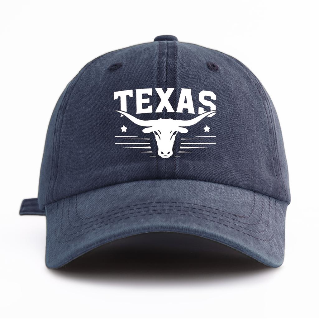 Кепка бейсболка Pc TEXAS с принтом, вымытая, классическая, повседневная, стильная, идеальный подарок для семьи и друзей