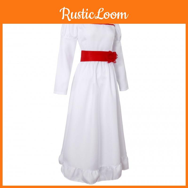 Белое хлопковое платье для косплея Аннабель для женщин, страшный костюм на Хэллоуин, идеально подходит для сцены